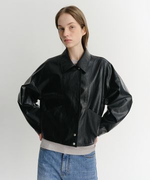 DAWN FAUX LEATHER JACKET (BLACK)