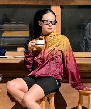 Unisex Gradient Windbreaker High Neck Jumper