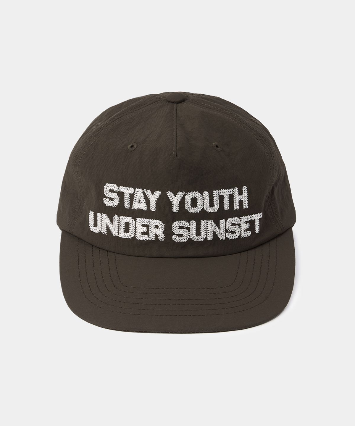 메종미네드(MAISON MINED) NYLON TRUCKER CAP BROWN