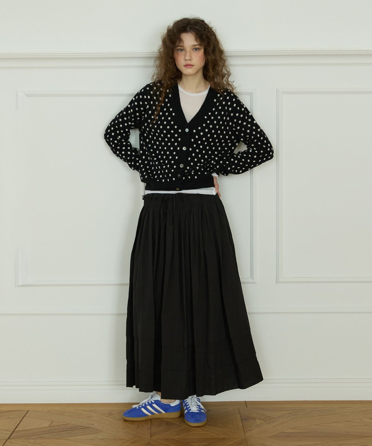 오픈도어스튜디오(OPENDOORSTUDIO) Tiered maxi skirt Black