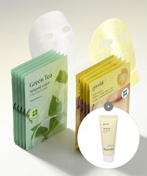 [SET] 순한마스크 5매 + 겔 마스크 5매 (청귤/어성초 中 택) [증정] 비건라이스크림 40ml