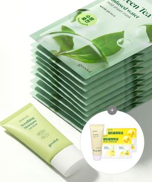 [SET] 순한마스크 10매 + 선크림 25ml 3종(수분/톤업/무기자차 中 택) [증정] 크림40ml+청귤듀오샤셰2EA