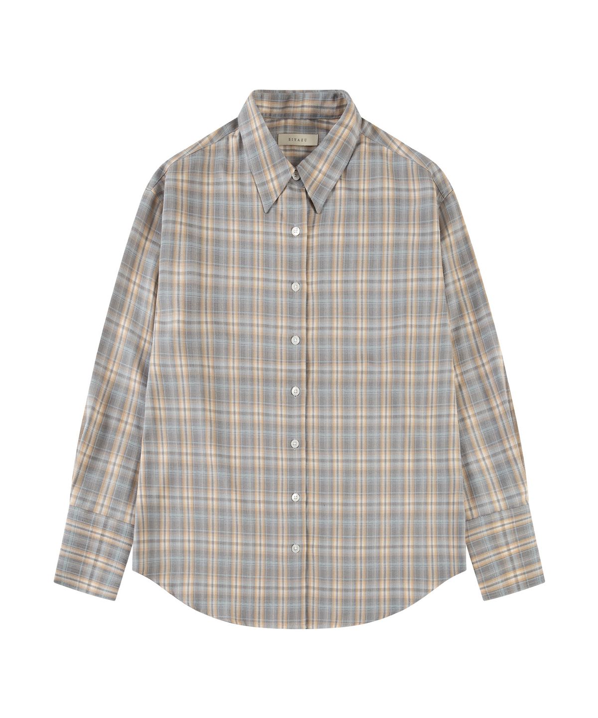 시야쥬(SIYAZU) SITP5246 소프트 멀티 체크 셔츠_Blue gray