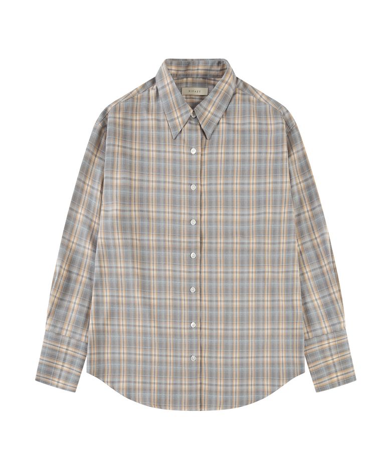 SITP5246 소프트 멀티 체크 셔츠_Blue gray
