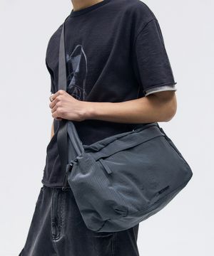 NYLON CROSS BAG CHARCOAL