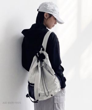 2WAY 로고 드로우 백팩