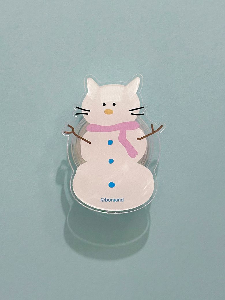 고양이 눈사람 아크릴톡/스마트톡 (+맥세이프)