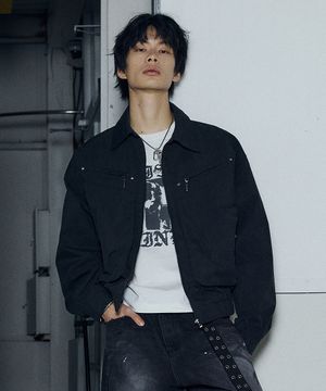 OVERLAYED POCKET BLOUSON BLACK