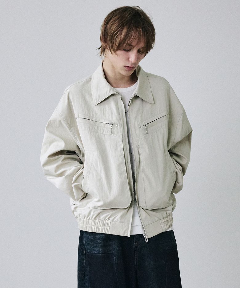 OVERLAYED POCKET BLOUSON BEIGE