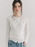 Wrap Cardigan T-Shirt, White