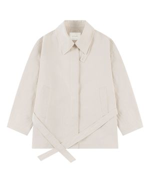 SIOT4184 벨티드 하프 트렌치 자켓_Cream