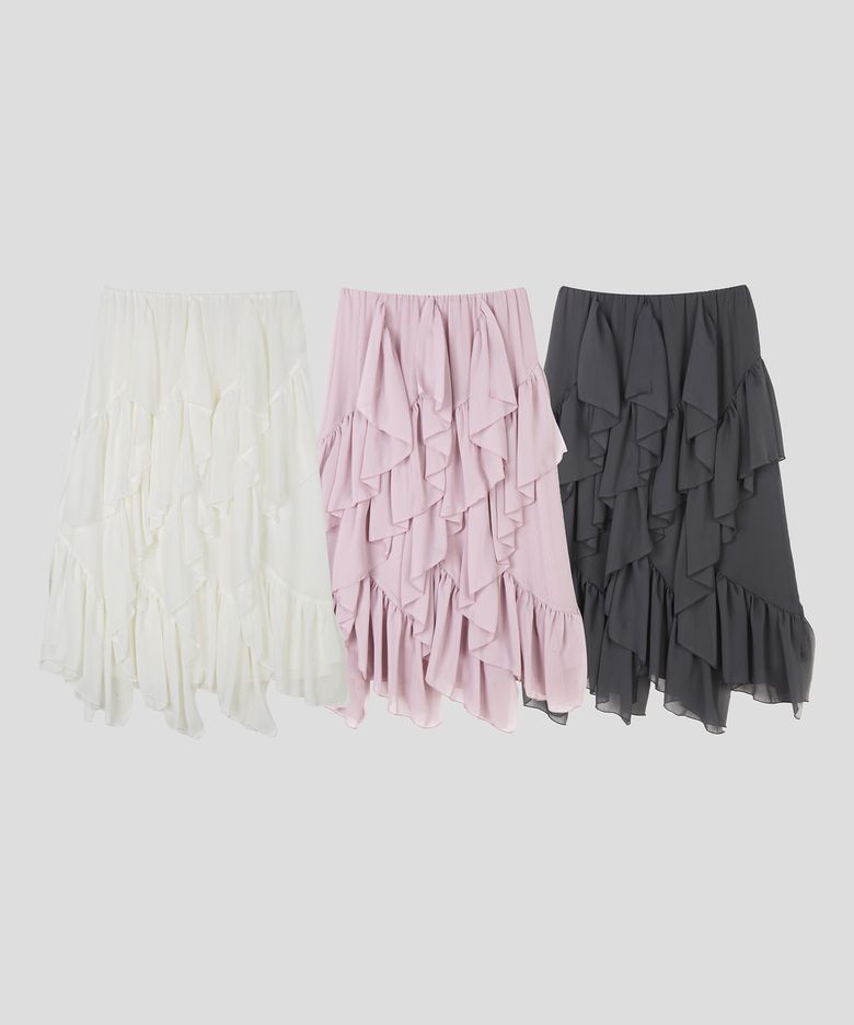 Falling Ruffle Skirt_3 color