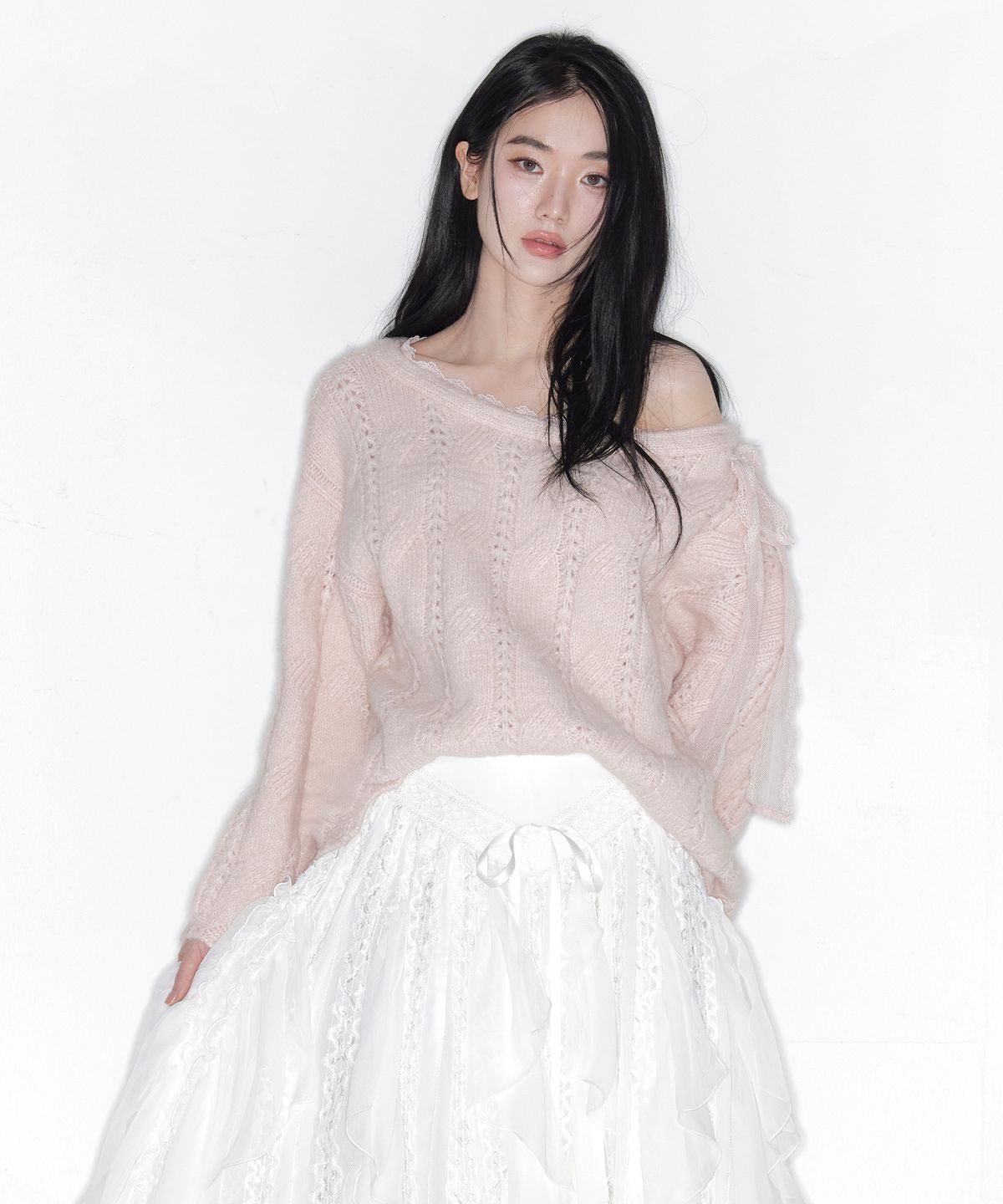더티스(THETIS) SOFT VEIL OFF SHOULDER KNIT_TT6S302PK