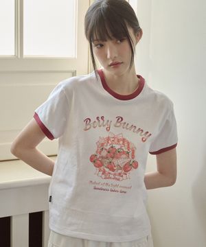 스트로베리 CROP 링거티 화이트