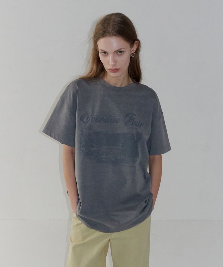 NEW VINTAGE PRINTING T-SHIRT_CHARCOAL