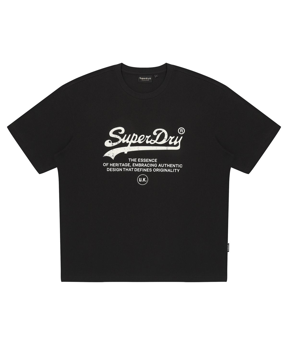 슈퍼드라이(SUPERDRY) 에센셜 로고 티셔츠 블랙 SDUISCQ11BLK