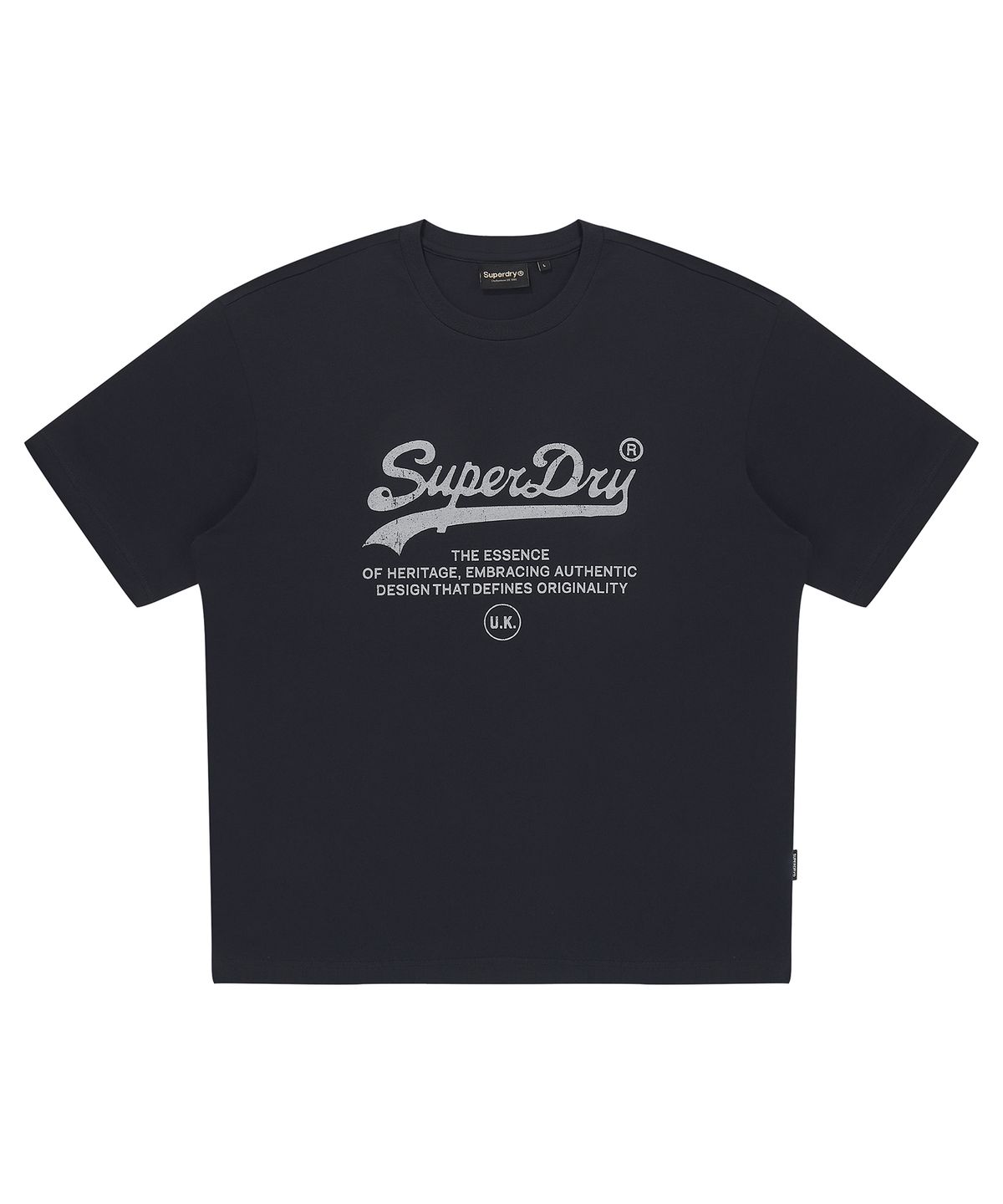 슈퍼드라이(SUPERDRY) 에센셜 로고 티셔츠 다크네이비 SDUISCQ11DNY