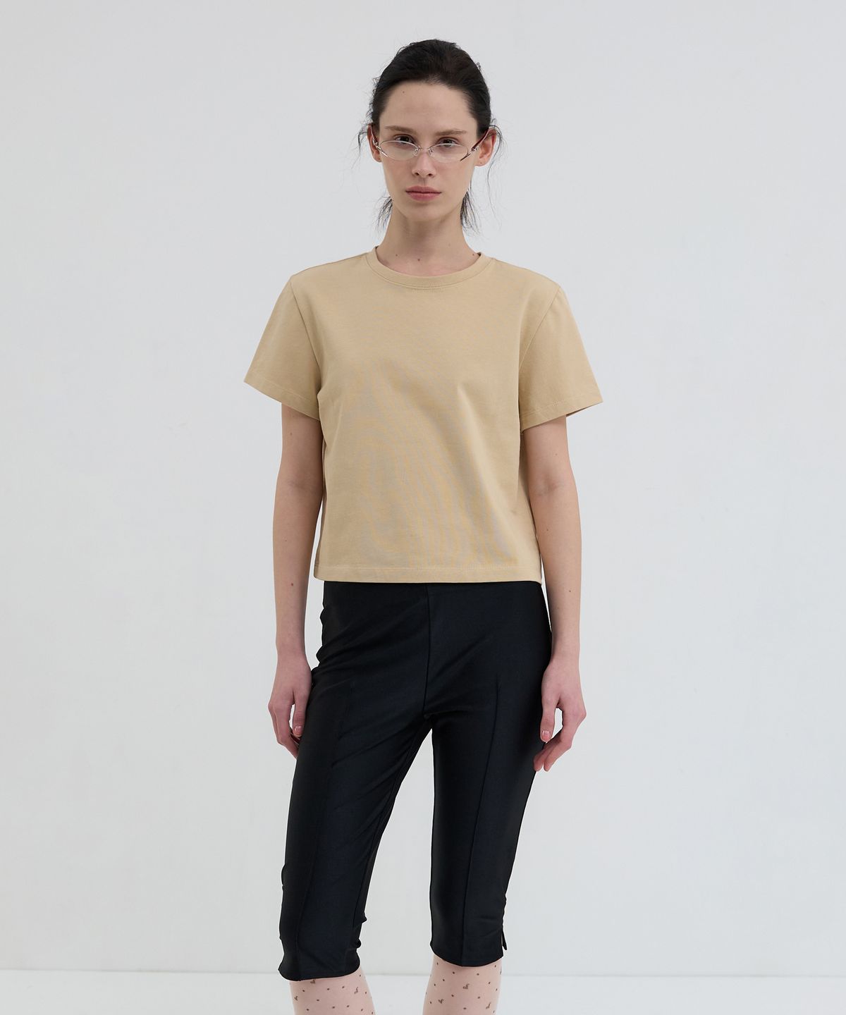 오버듀플레어(OVERDUEFLAIR) OF CLASSIC T-SHIRT_NUDE BEIGE