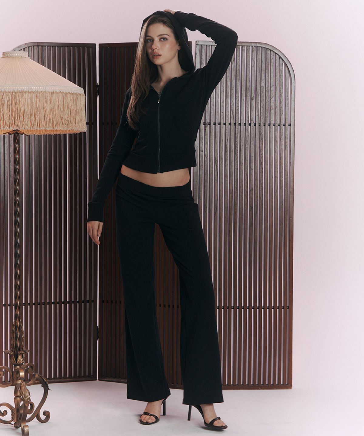 플리즈노팔로우(PLEASENOFOLLOW) Dorothy Logo Patch  Pants (Black)