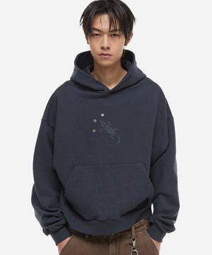 크롭 리자드 후디 차콜