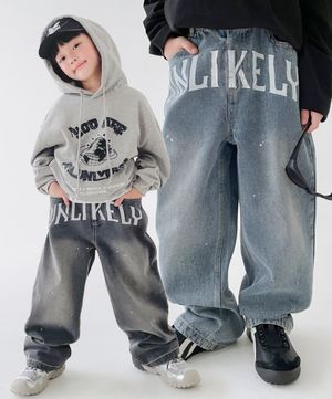 리 페인팅 데님 팬츠