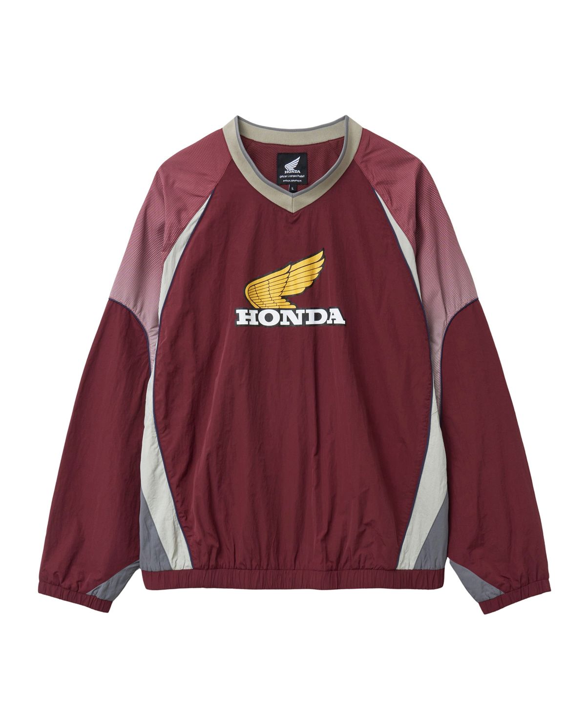 핍스 모터사이클(PHYPS MOTORCYCLE) Vintage Logo Speed Track nylon Long Sleeve Burgundy