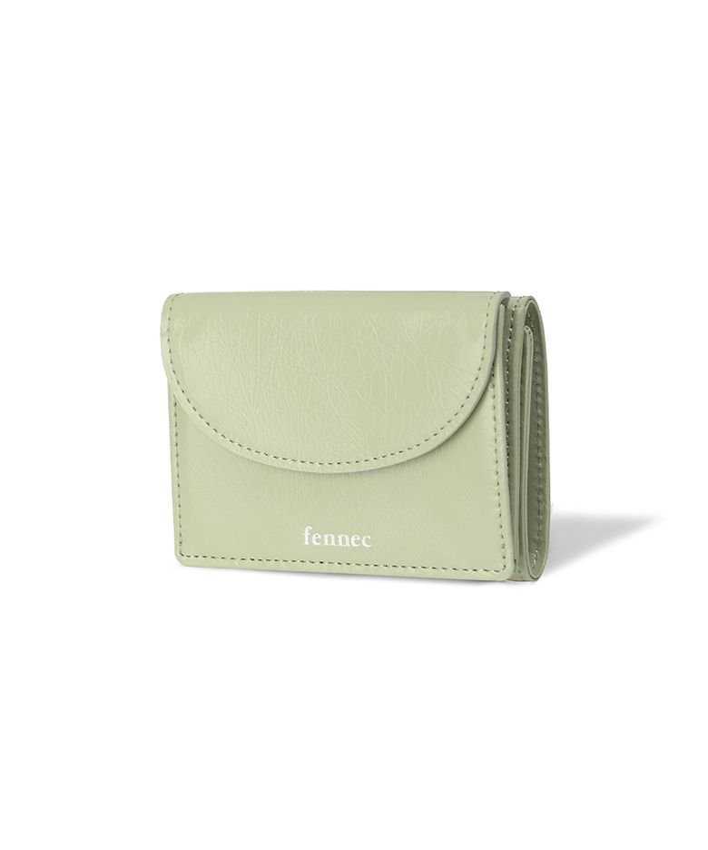CRINKLE HALFMOON MINI WALLET - PISTACHIO