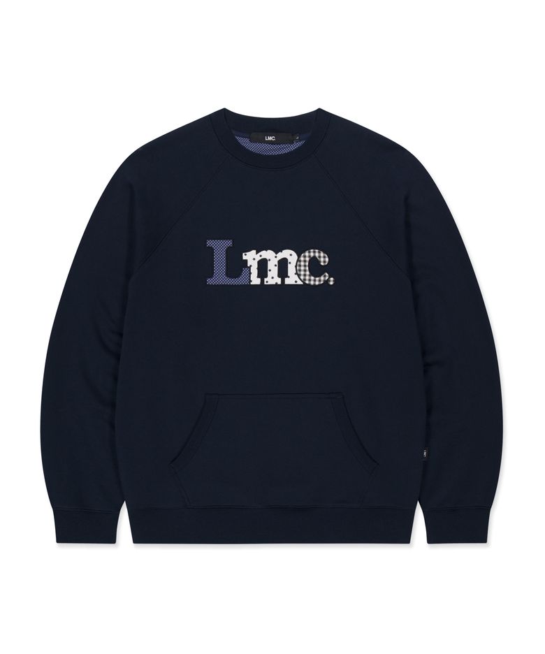 PATCHWORK RAGLAN SWEATSHIRT navy