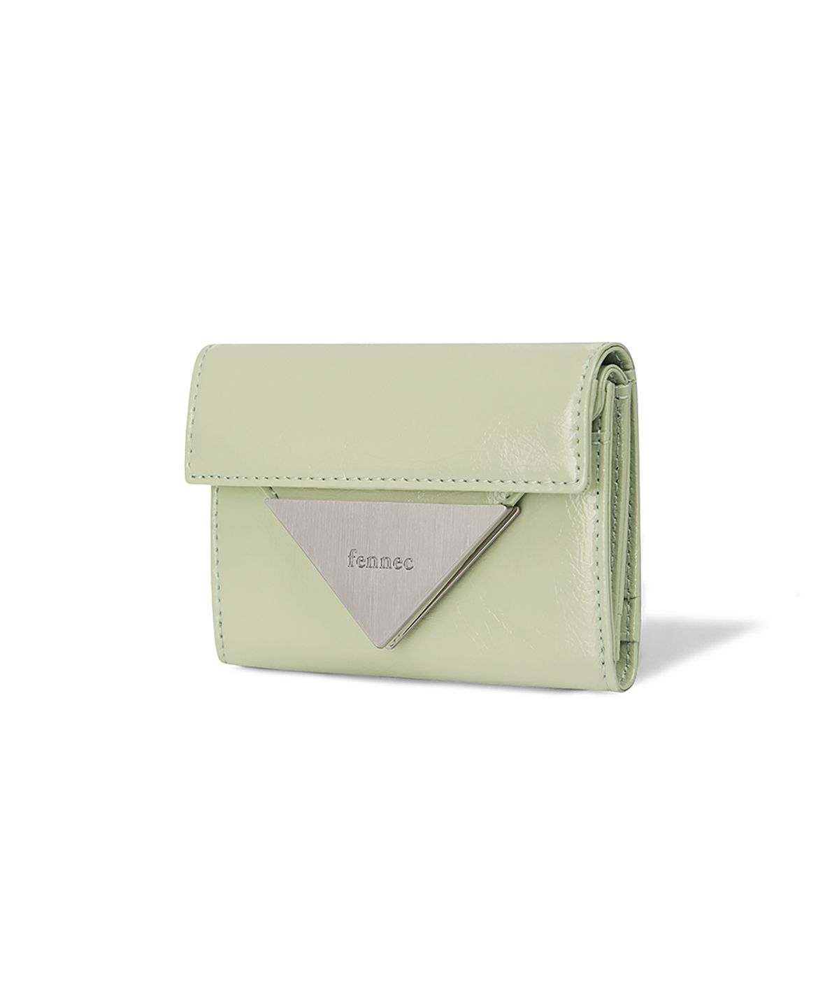 페넥(FENNEC) CRINKLE TRIANGLE DOCO WALLET - PISTACHIO