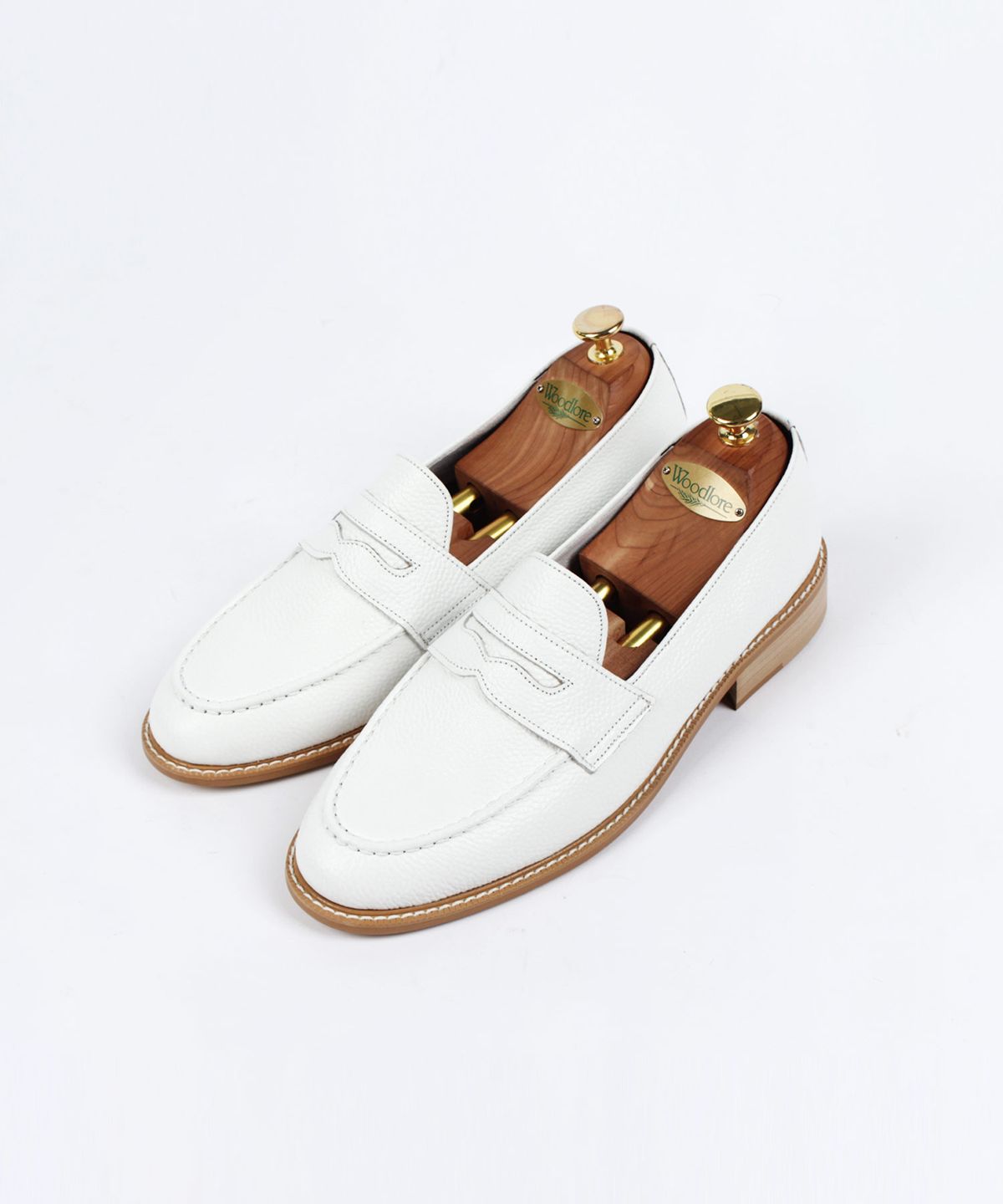 커스텀무드(CUSTOMMOOD) 레이미 오플 소가죽 페니로퍼(ople white)