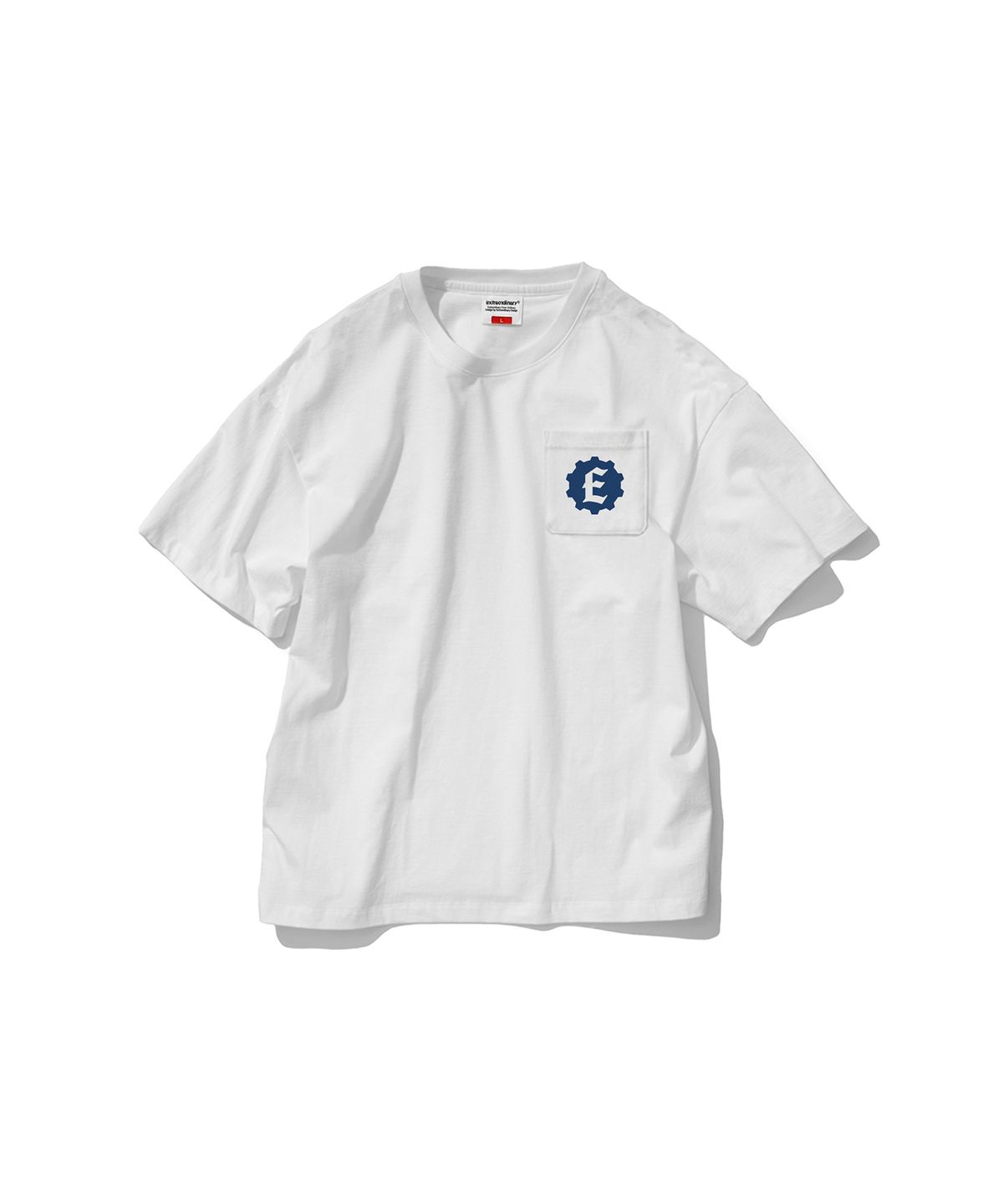 엑스트라오디너리(EXTRAORDINARY) STUDIO LOGO POCKET TEE WHITE