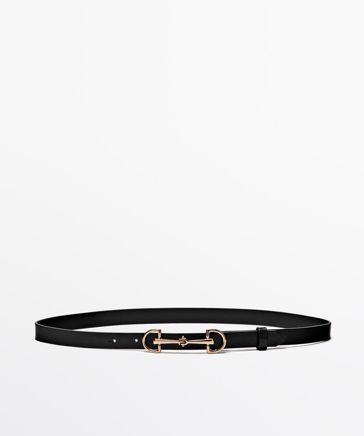 마시모두띠(MASSIMO DUTTI) 이퀘스트리안 나파 레더 벨트