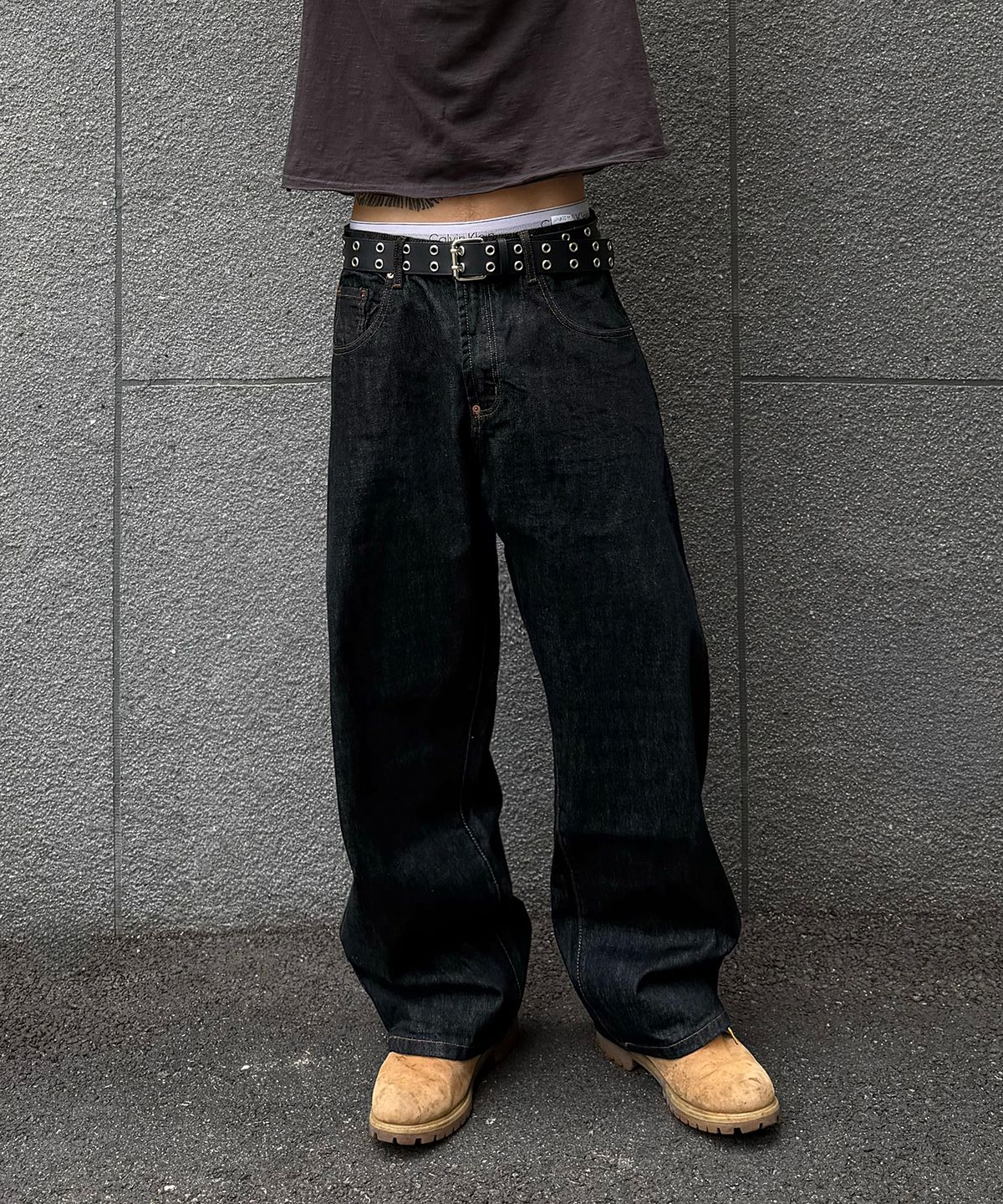 노페이머스(NOFAMOUS) 15oz Selvedge Rinsed(Wash) Jeans (Black)
