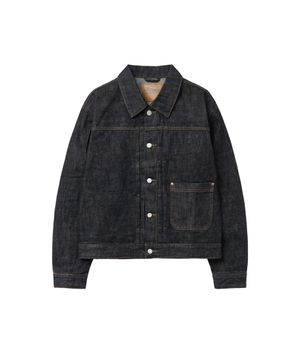 15oz Selvedge Rinsed(Wash) Jacket (Black)