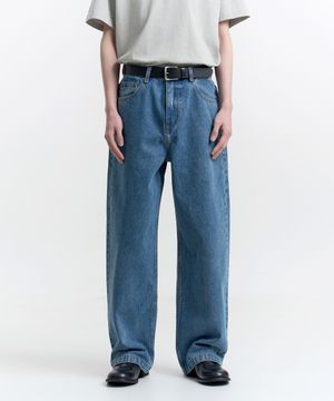 12.5oz Salt Wide Straight Denim Jeans (Blue)