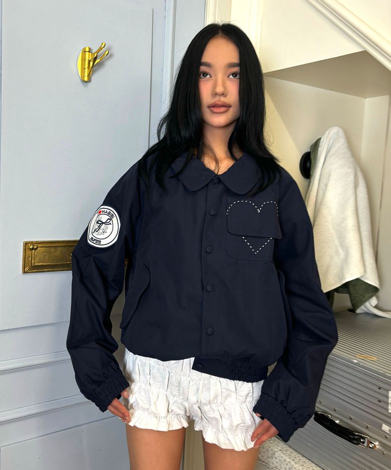 Big LoVER Embroidery Jacket : NAVY