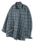 빈티지 링클 체크 셔츠 블루