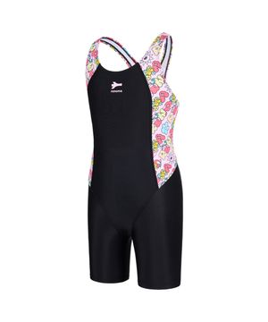 여아 플라워 X백 반신 3부 반신수영복 블랙 RN-GS2G563-BK