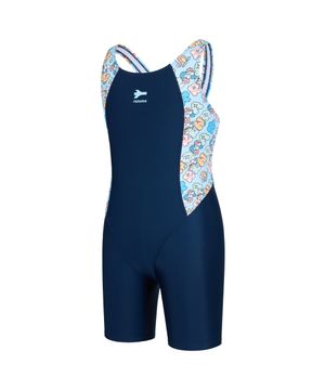 여아 플라워 X백 반신 3부 반신수영복 네이비 RN-GS2G563-NV