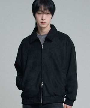스웨이드 블루종 자켓 블랙
