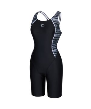 여성 슬림라인 X백 3부 반신수영복 블랙 RN-LS2G567-BK