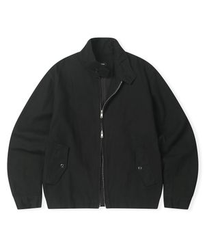 2WAY 코튼 해링턴 자켓 블랙