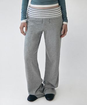 LAYERED LONG PANTS [GRAY]