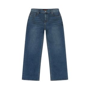 공용) 와이드핏 스판 데님 팬츠 미디엄블루 ZQ1DTG949-MB