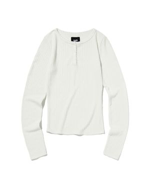 CABLE HENLEY NECK [WHITE]