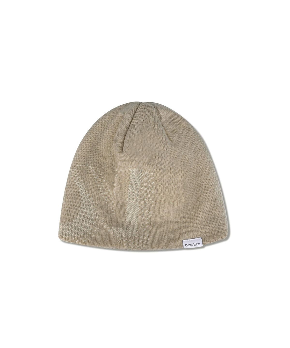 아웃도어 보이스(OUTDOOR VOICES) OV SHADOW JACQUARD BEANIE (LIGHT BEIGE)