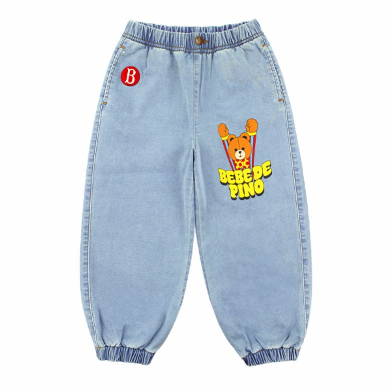 [키즈]그루비 베어 저지 데님 팬츠_BP61DP351