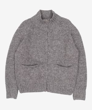 울블렌드 백 자카드 그래픽 니트 카디건  그레이 M