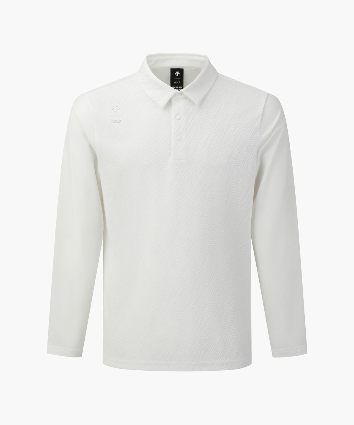 데상트 골프(DESCENTE GOLF) 남성 자가드 믹스 긴팔 티셔츠  DR12MFTL2Q