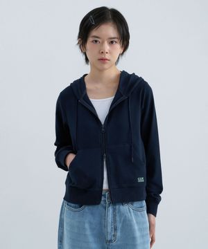 (우먼) 라이트 웨이트 후드 집업-다크 네이비